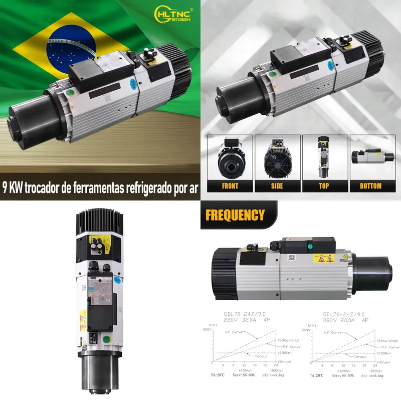 AP01 9KW ISO30 Air Cooled ATC  - Cnc Spindle Motor ulasan dan harga